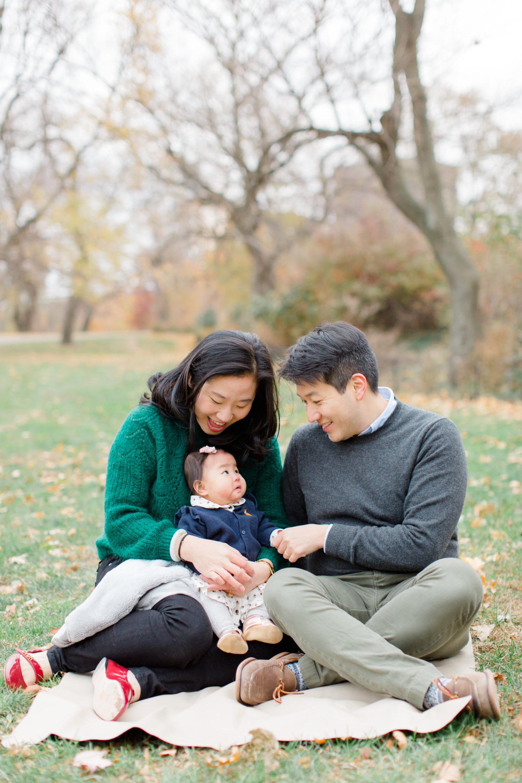 Family photography in Central Park pictured by top NYC family photographer, Jacqueline Clair
