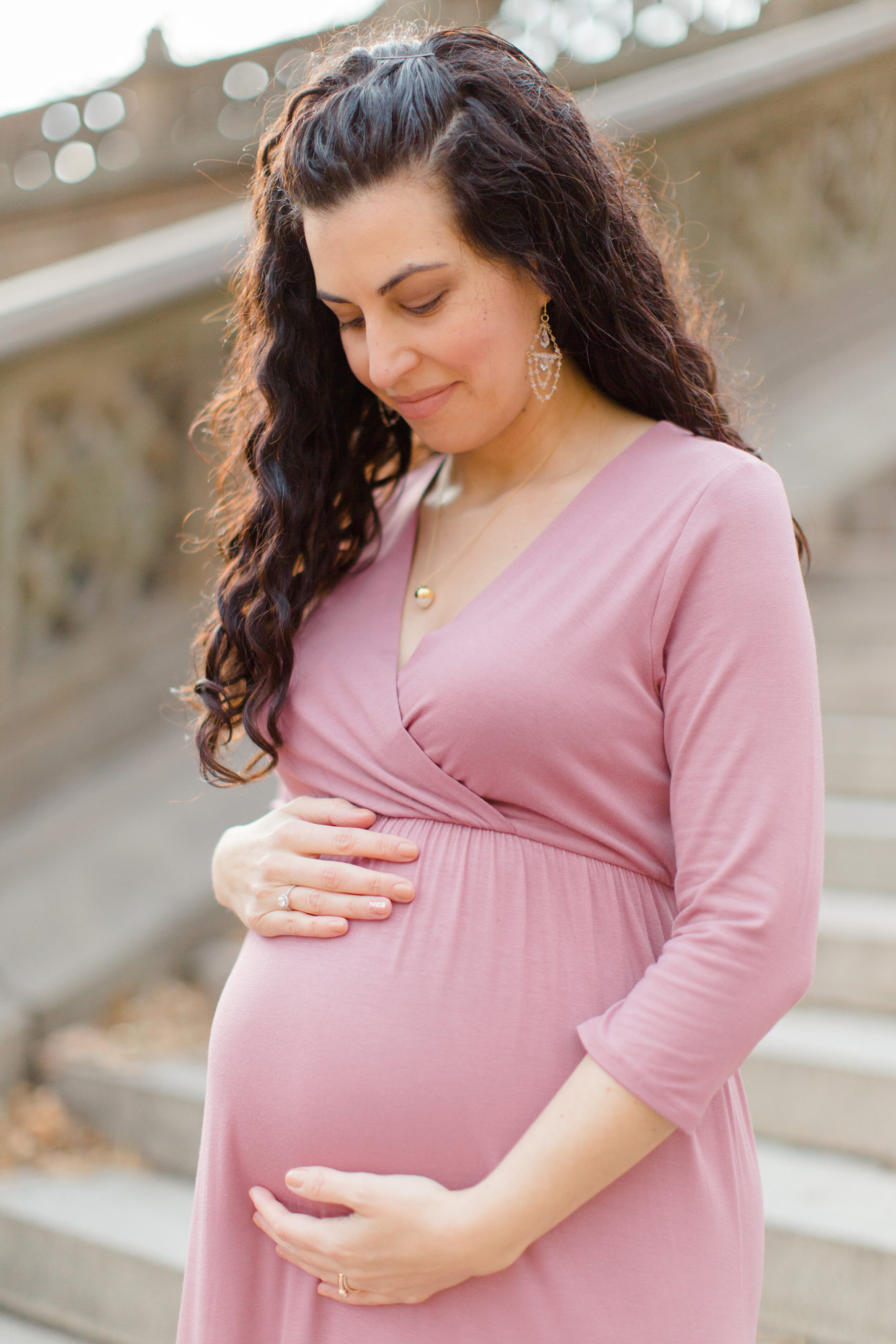 Central Park Maternity Pictures featured by top Central Park NYC Photographer, Jacqueline Clair Photography.