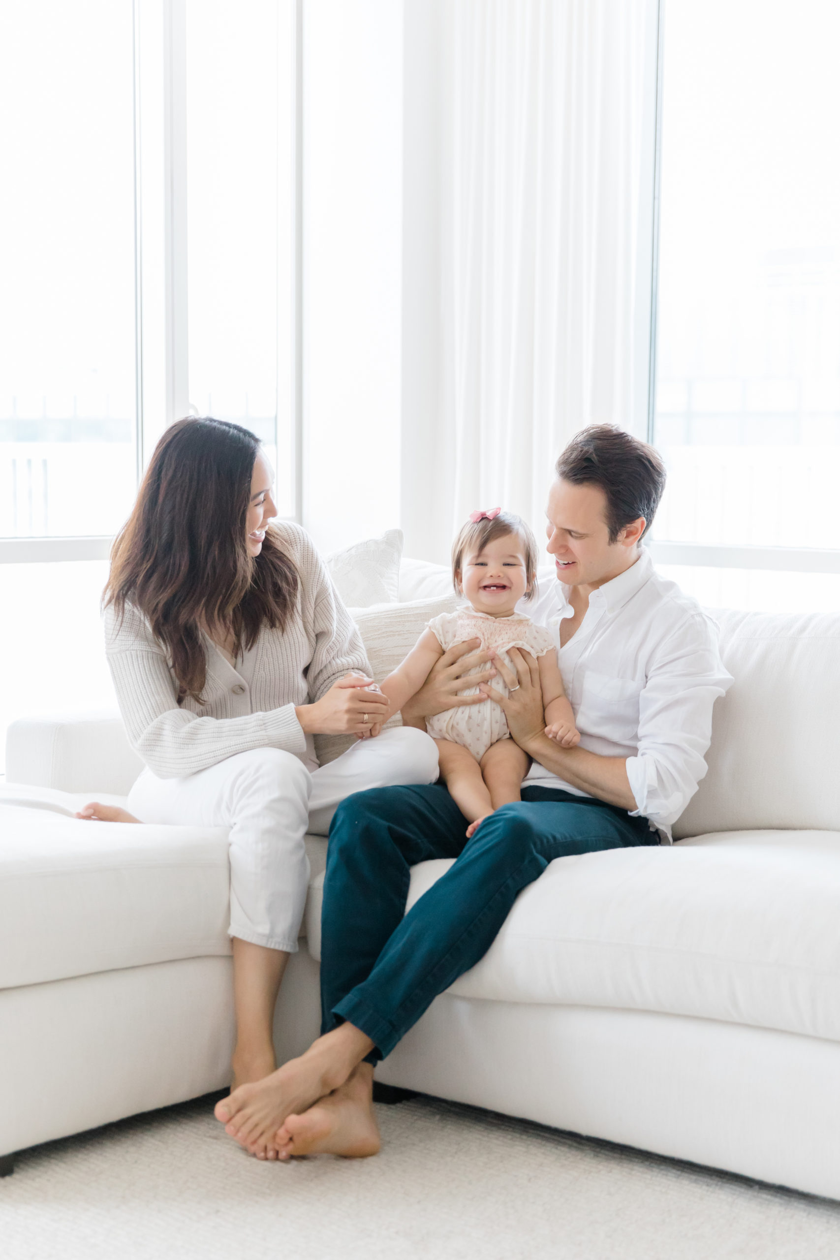 An at-home family photography session in New York City with Jacqueline Clair Photography