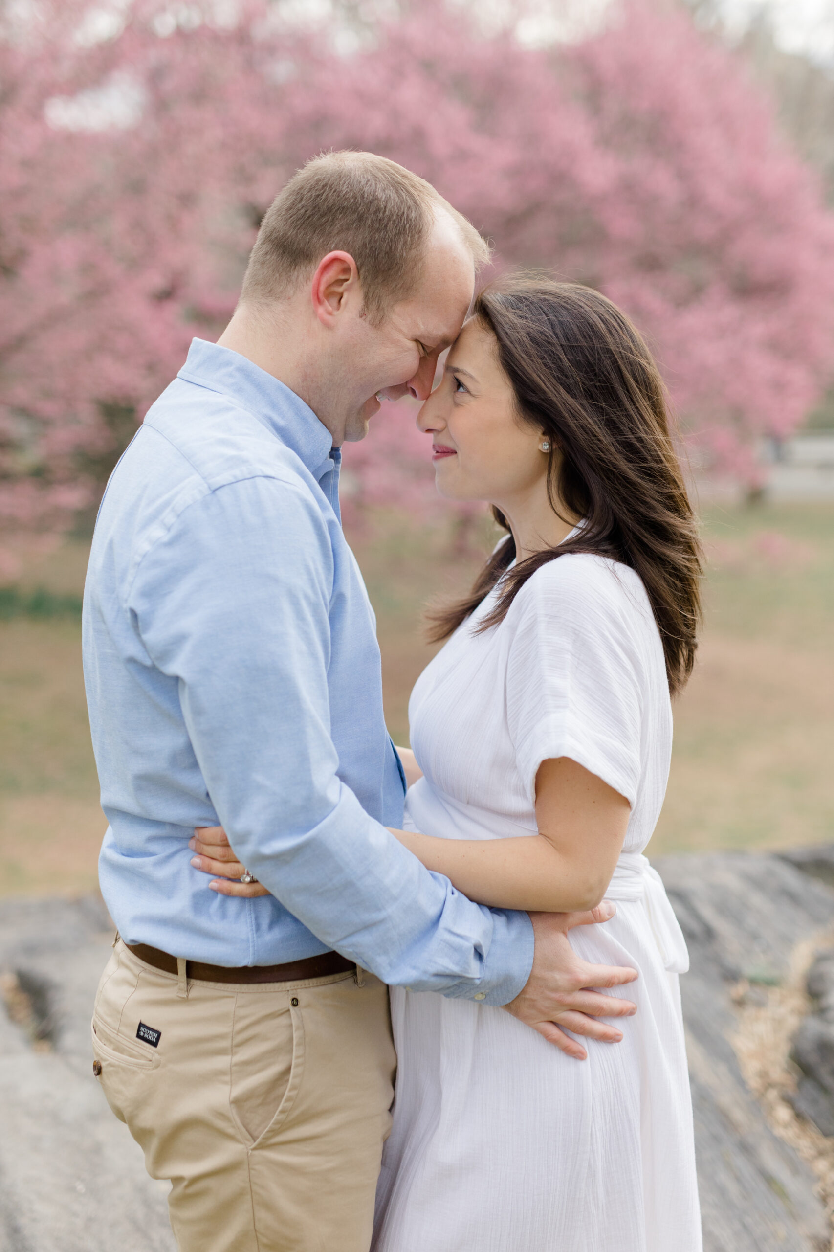 A pregnant couple at a New York City maternity photography session with Jacqueline Clair Photography